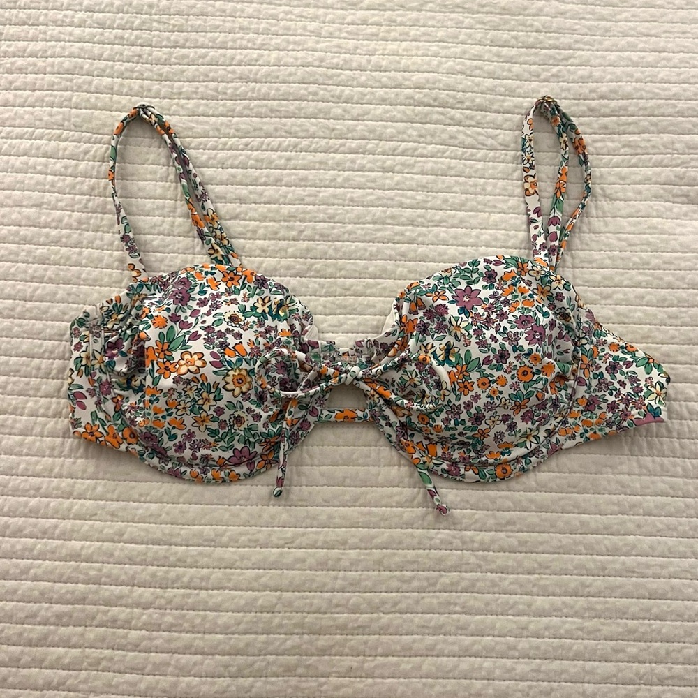Target Floral Bikini Top - Size Large